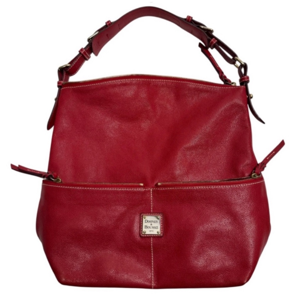 Dooney & Bourke Red Leather Dillen Pocket Hobo
